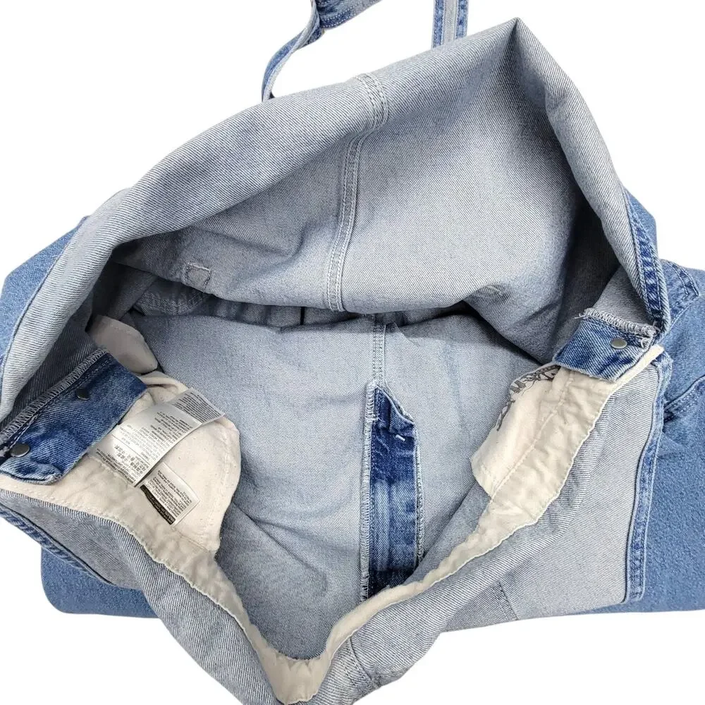 Levi's Blue Denim Bib Overalls Mens 3XL Carpenter Workwear Loose Fit Jeans